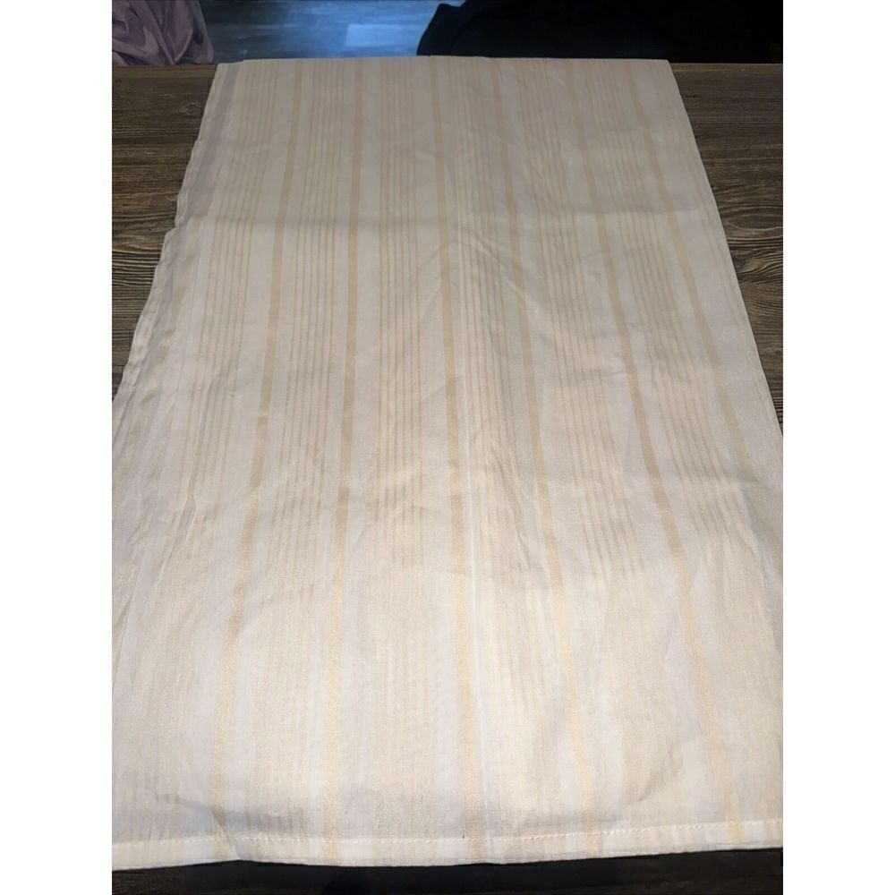 Threshold Shower Curtain w/ Standard Top ~ Tan & White Variegated Stripe New